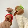 Lovely Capybara Animal Slap Snap Wrap Wristband Bracelet Plush Stuffed Animal Kawaii Kapibara Hand Ring Wristband Kid Funny Toys