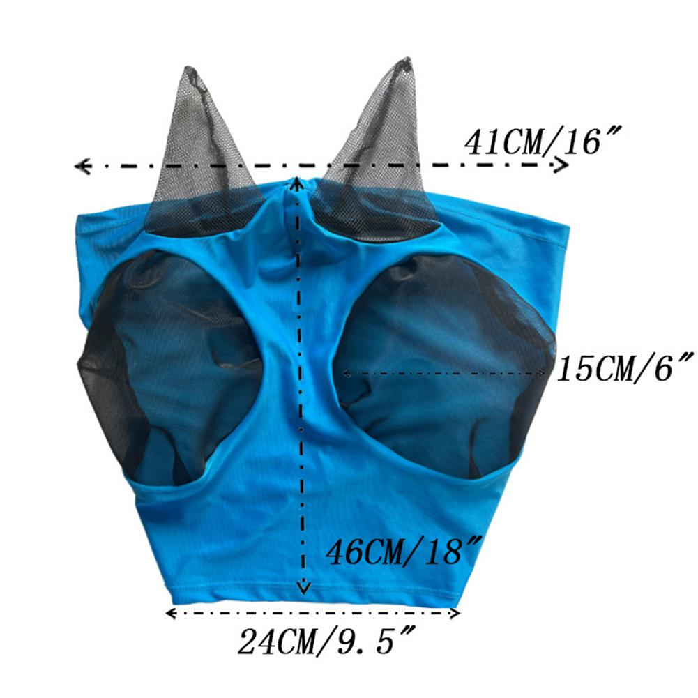 Mesh Fly Mask Hood Breathable Anti Mosquito Mask Anti-Worms Horse Mask Against Pest Mesh for Herse Running  Equipment