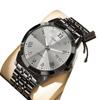 Men's Luxury Waterproof Steel Band Watch with Calendar - Trendy Fashion Design