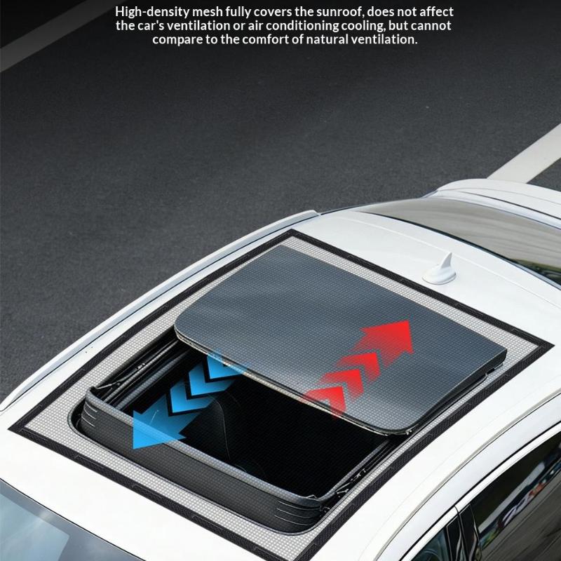 Magnetic Car Sunroof Mosquito Net Mesh Large Universal Sun Shade Breathable Insect Protection for Camping Sleeping