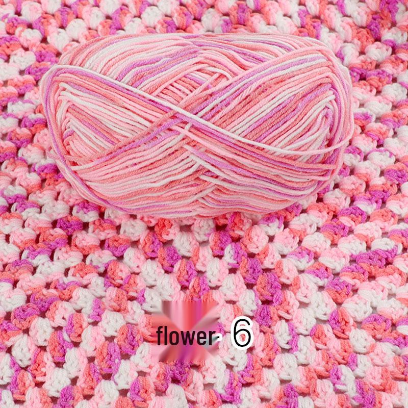 Su He 4-Strand Combed Cotton Yarn for Handmade Knitting: DIY Milk Cotton for Dolls, Cushions, and Blankets.