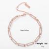 Kenjie Women's Korean Style Copper Zircon Chain Bracelet - Cool & Exquisite Electroplated Summer Jewelry
