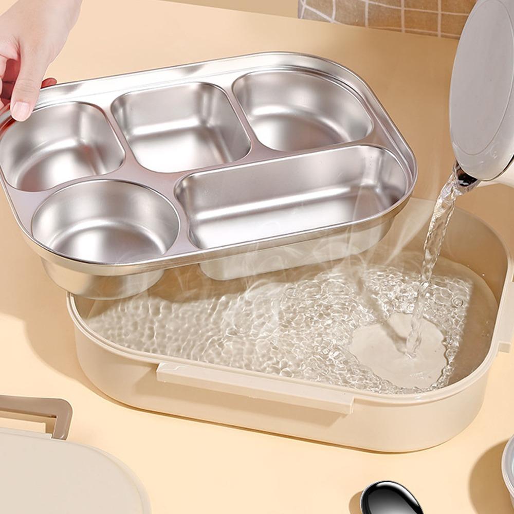 Practical 316 Stainless Steel Lunch Storage Container 3 Compartments 1000ml Thermal Lunch Box Food Container For Travel