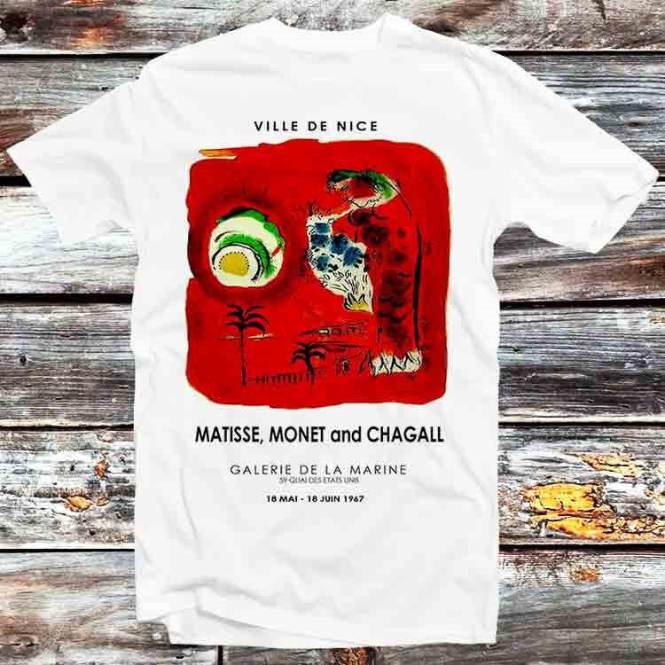 

Galerie De La Marine 1967 Matisse Monet Chagall Ville De T Shirt B1407 4XL