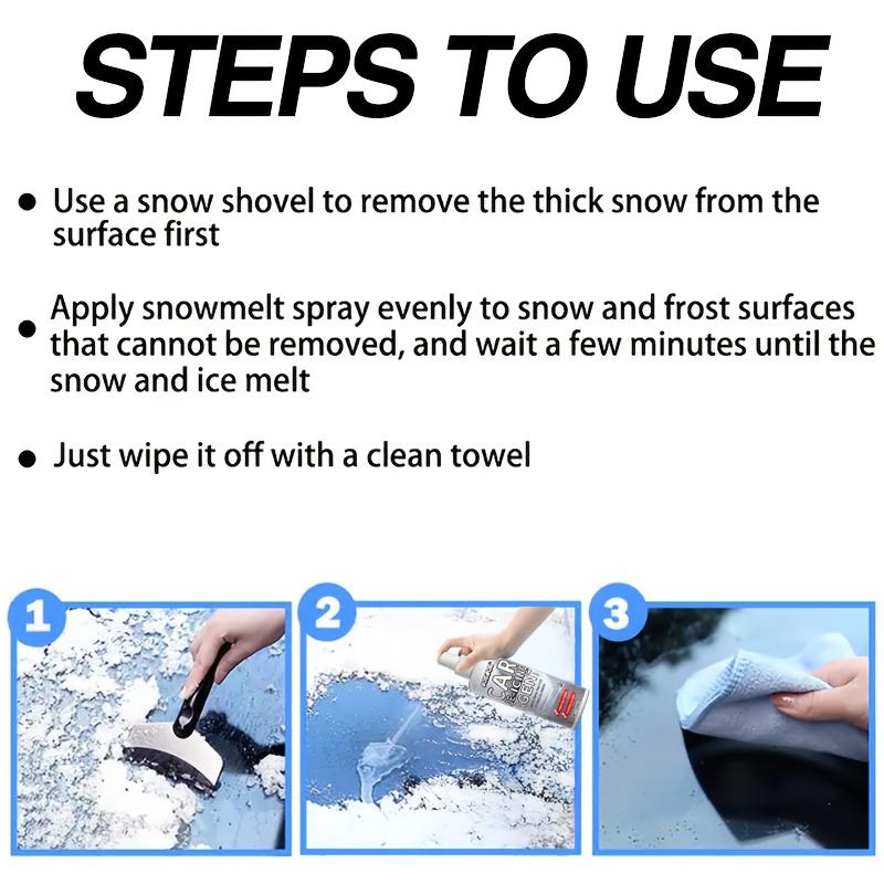 Car Windshield Ice Melter, Quick Snow Removal for Cars & Trucks, Brighter Glass Effect, Winter Safety Accessory