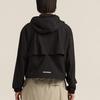 SALOMON Solid Color Zip Long Sleeve Hooded Jacket Women Jackets Black C-28217