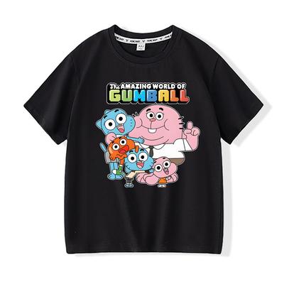 Die wunderbar verrückte Welt von Gumball T-Shirt Jungen und Mädchen Cartoon T-Shirt 100% Baumwolle Sommer T-Shirts Lässige Bequeme Tops