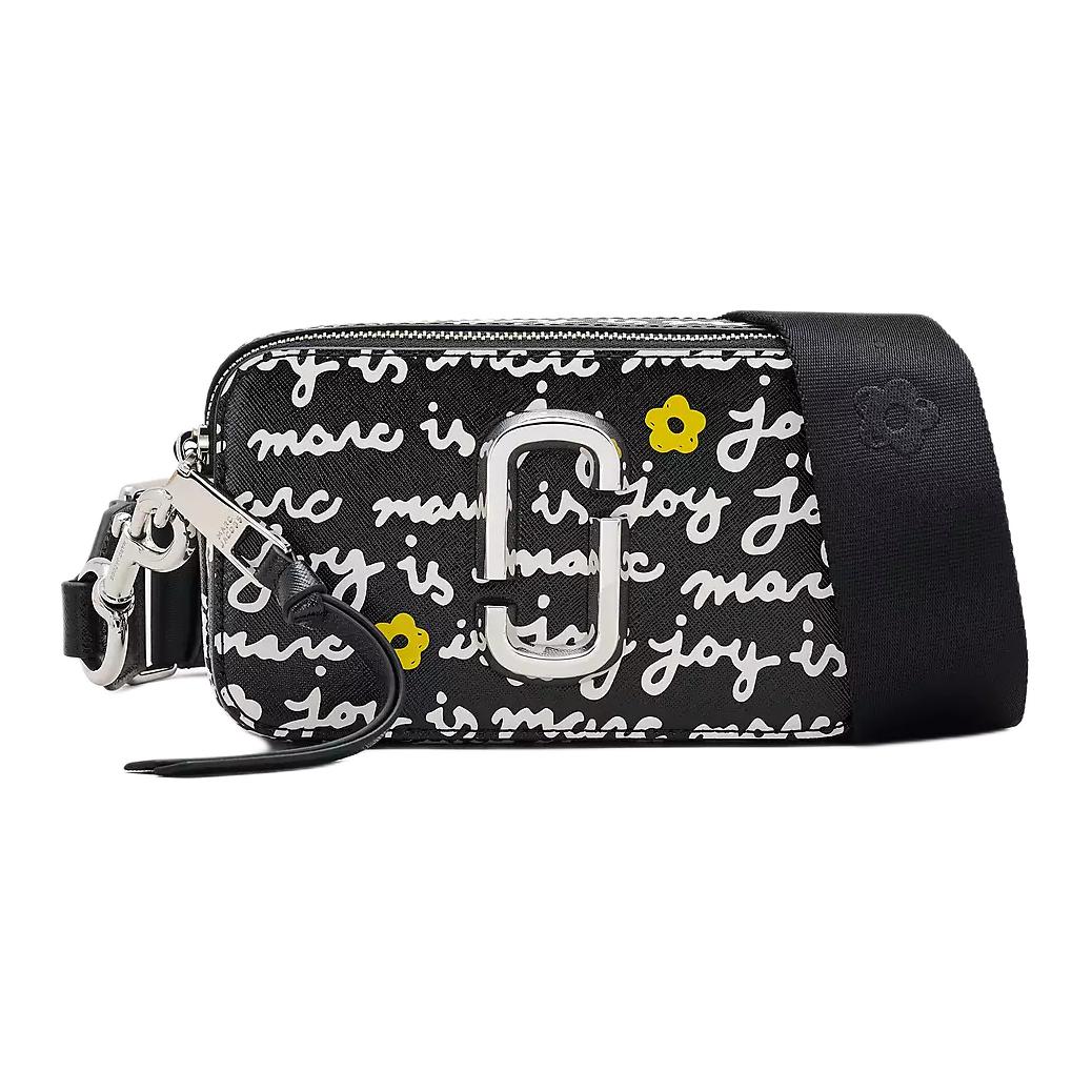

Marc Jacobs Snapshot Silver Hardware Double Top Zip Leather Crossbody Shoulder Bag Women bags Black 2F5HCR017H01-002 Basic Set (Bag+Dust Bag)