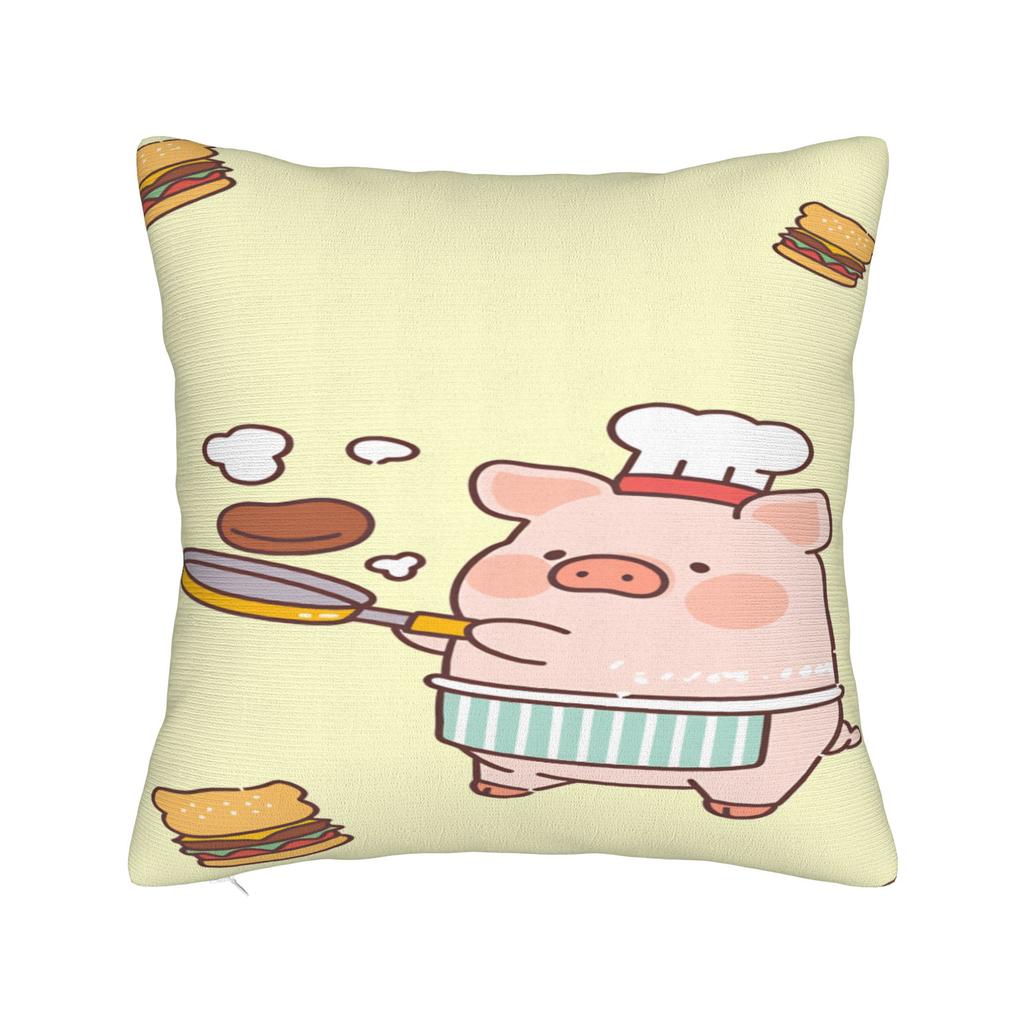 L-Lulu Schweinchen Kissenbezüge Morden Kissenbezug für Sofa Auto Heimdeko Grafik Kissenbezug