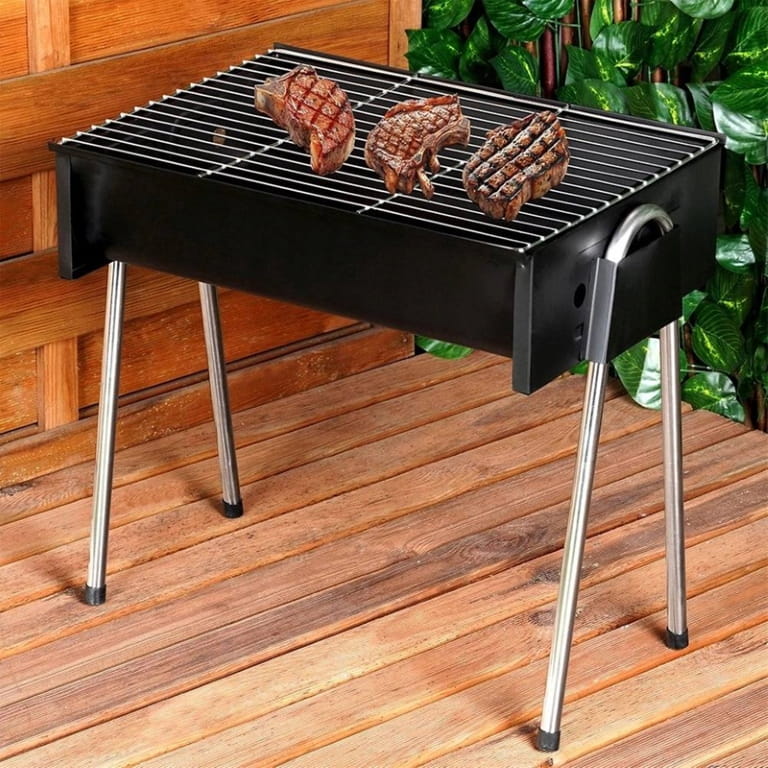 Tourist charcoal grill 48x33x46cm portable stainless steel black