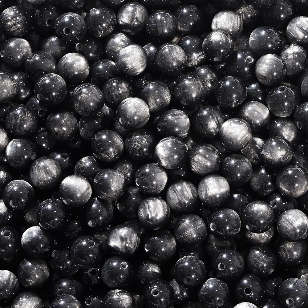10/20Pcs/Lot 8/10/12mm Resin Imitation Cat Eye Round Beads for Handmade Making Jewelry Diy Bracelet Necklace Accessories
