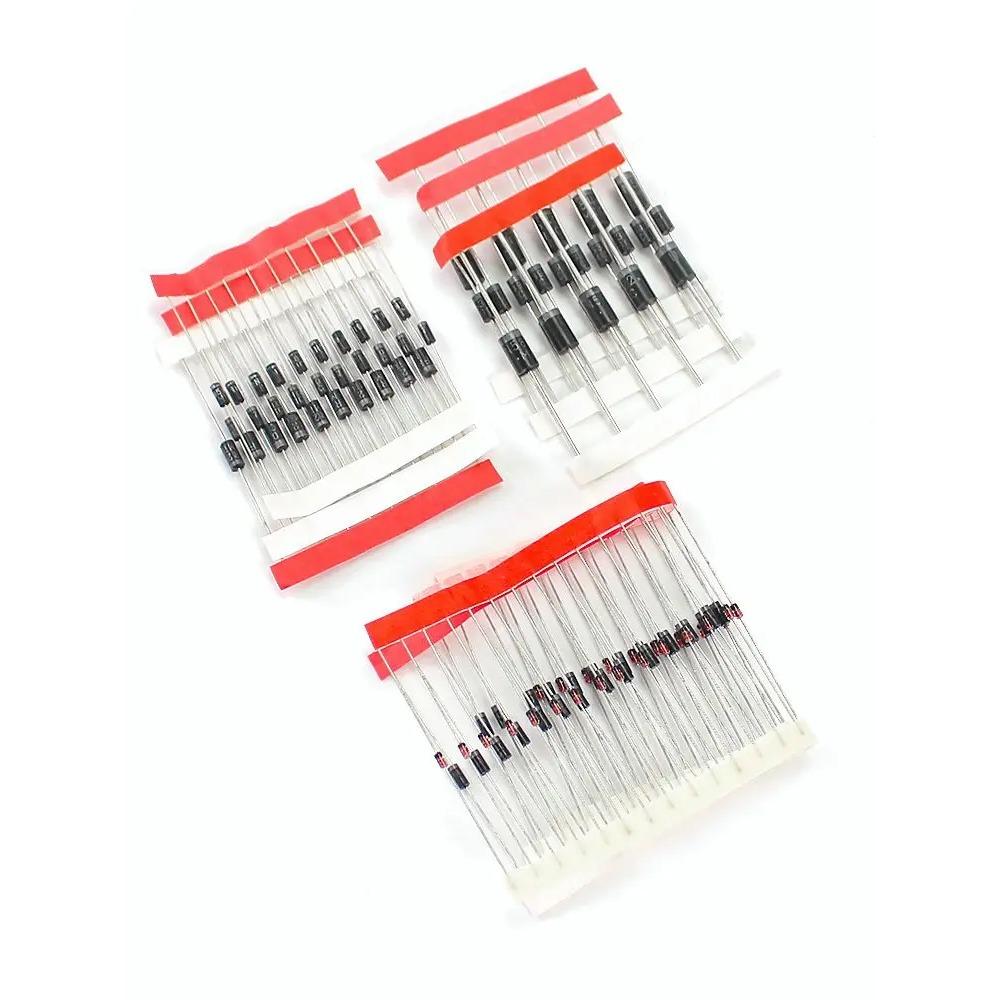 8 Values Fast Switching Rectifier Diode Set 1N4148 1N4007 1N5819 1N5399 1N5408 1N5822 FR107 FR207 Electronic Components Kit