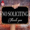 1pc No Soliciting Thank You Metal Sign 8x12 Vintage Iron Wall Art for Door Garage Bar Home Decor