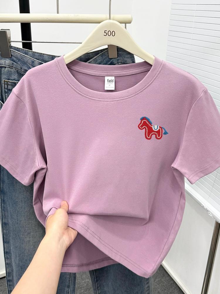 2026 Wine Red Plus Size Short Sleeve Women's T-Shirt: Flattering, Versatile, Round Neck, Belly-Hiding, Stylish Top