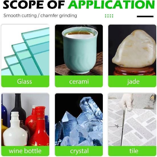 1/5Pcs Glass Cutting Disc 4 Inch Diamond Circular Saw Blade Wear Resistant Tile Cutting Wheel Angle Grinder Accessories for Jade Crystal Wine Bottle