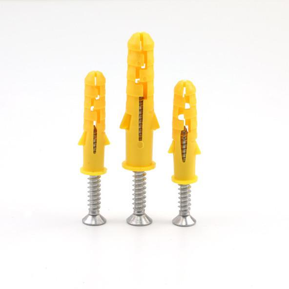 Yellow Croaker Expansion Set: Plastic Tube, Screw Bolt, Rubber Plug, Nylon Nail (Sizes 6/8/10). M6*30 (Zinc Plated Nail+Yellow Croaker)