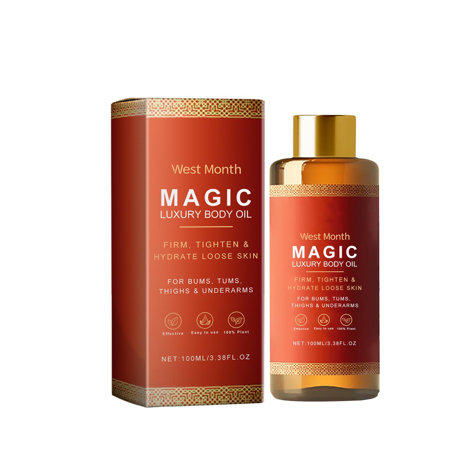West Month Firming & Brightening Body Oil - Hydrating & Moisturizing Daily Massage Oil for Skin