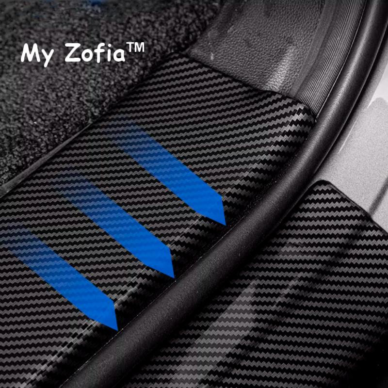 For HAVAL H5 2023 2024 2025 Car ABS Carbon Fiber Door Sill Sticker Threshold Pedal Anti-scratch Interior Decoration Accessorie