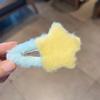 Plush Star Hair Clip for Girls Soft Fabric Covered Snap Hairpin Hair Accessory for Everyday Use and Special Occasions