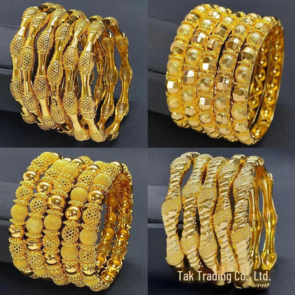 24K Gold-Plated Bollywood Bride Bracelet: Women's Bridal Jewelry