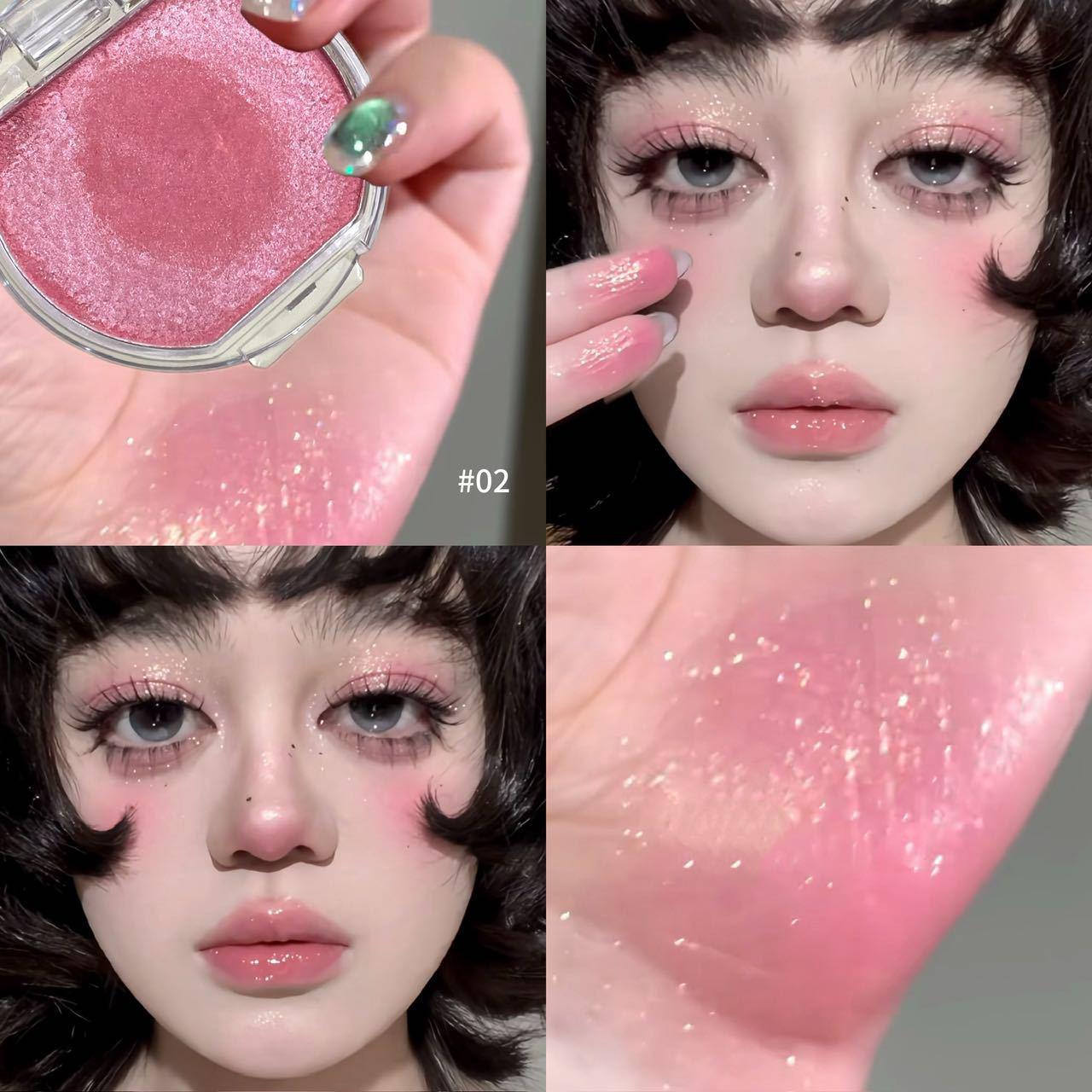 Кремовые румяна с градиентом  Туманная дымка : Мягкий, Пигментированный, Перламутровый, Матовый Хайлайтер для Сияющего Настроения.