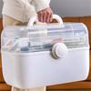 Plastic Medicine Storage Box with Handle Portable Organize Household for Indoor Outdoor Camping Organization