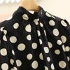 Youxizi Polka Dot Tie-Up Loose Slimming Shirt - 25 Autumn Collection