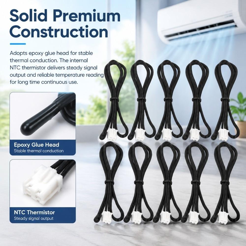PVC Temperature Sensor Probe Waterproof Temperature Probe Air Conditioner Sensor Air Conditioner