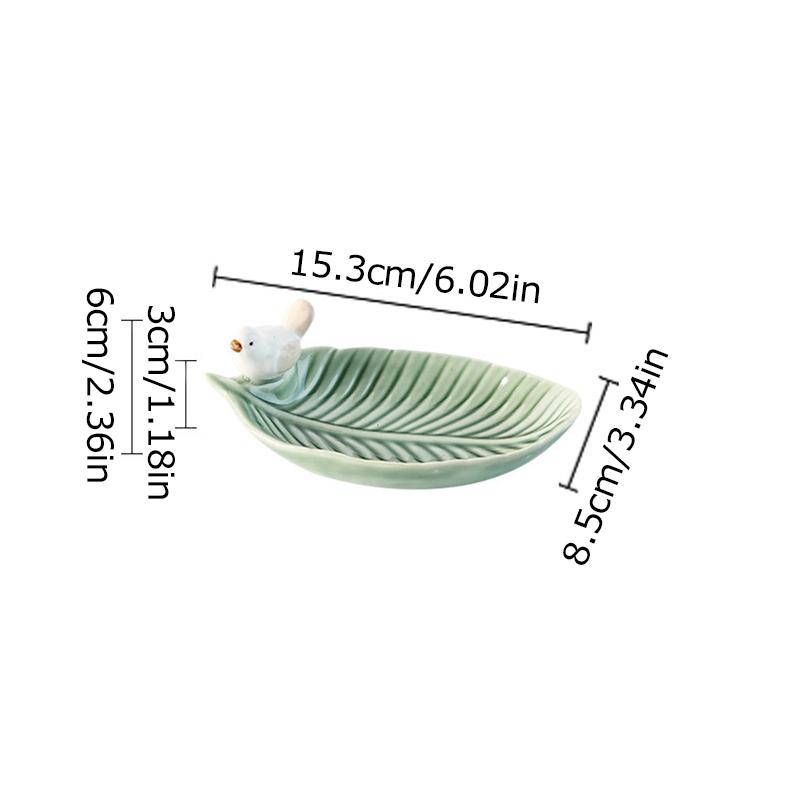 1PC Jewellery Ornament Scandinavian Jewellery Display Rack Cute Snack Tray Bird Ceramic Tray Ins Wind Jewellery Storage Tray