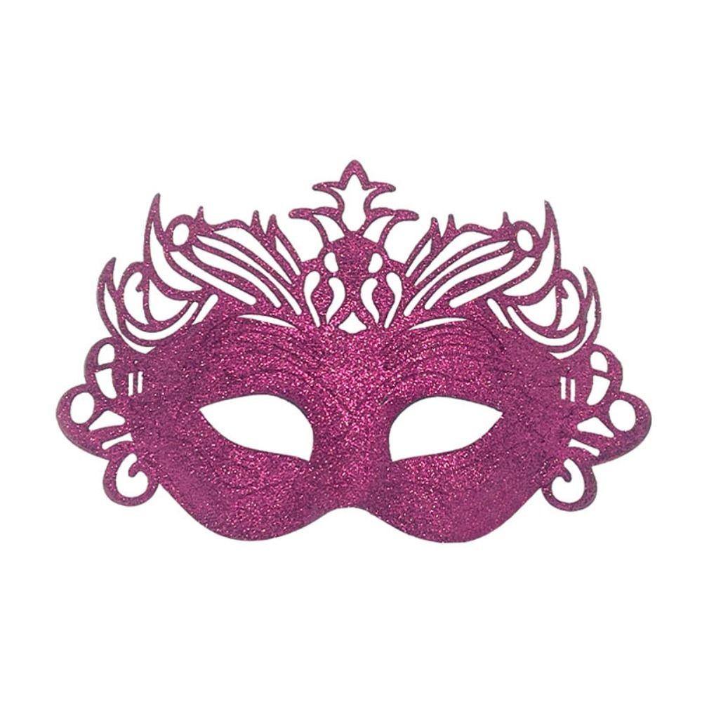 Half Face Design Glitter Crown Mask Sparkle Finish Role Playing Mask Party Mask Accessory  Adults