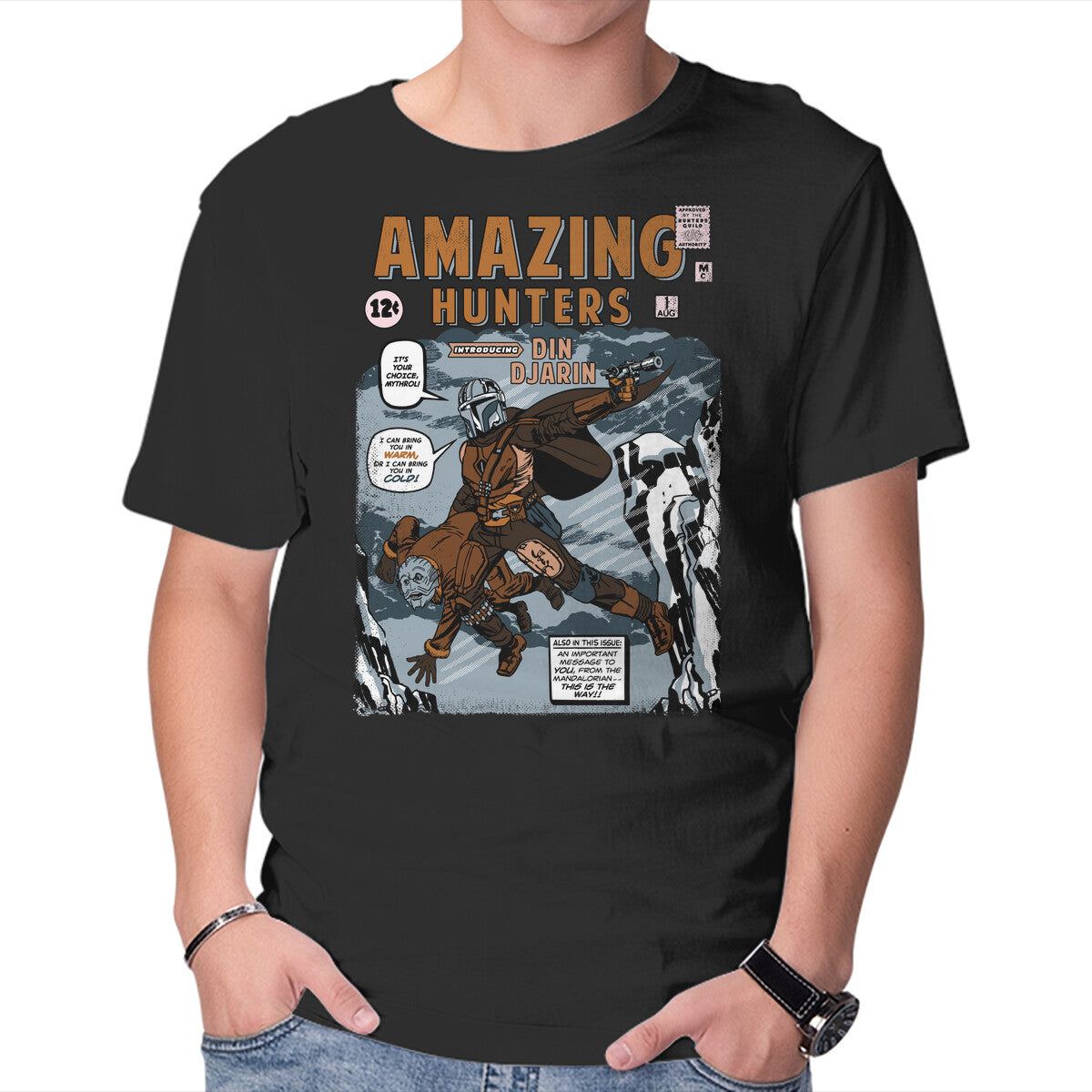 Unisex Crew Neck T-Shirt Amazing Hunters Graphic Short Sleeve Casual Tee XL