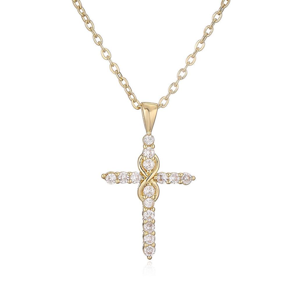 Unisex Classic Geometric Pendant Necklace: Color-Preserving Electroplated Copper with Micro-Inlaid Zircon