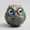 Charm Resin Owl Decoration With Fine Detail Owl Sculpture For Bedroom, Office, Or Living Area for Stylish Home