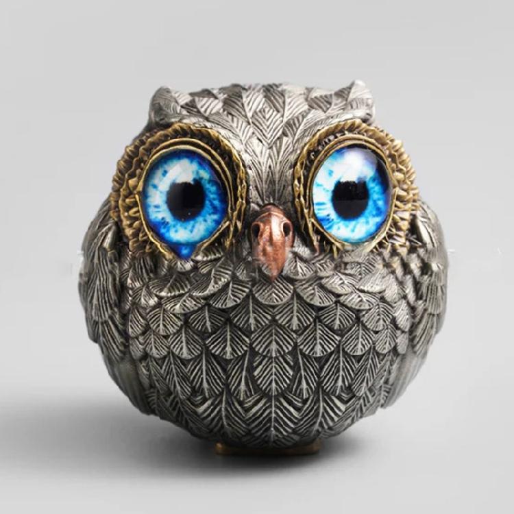 Charm Resin Owl Decoration With Fine Detail Owl Sculpture For Bedroom, Office, Or Living Area for Stylish Home