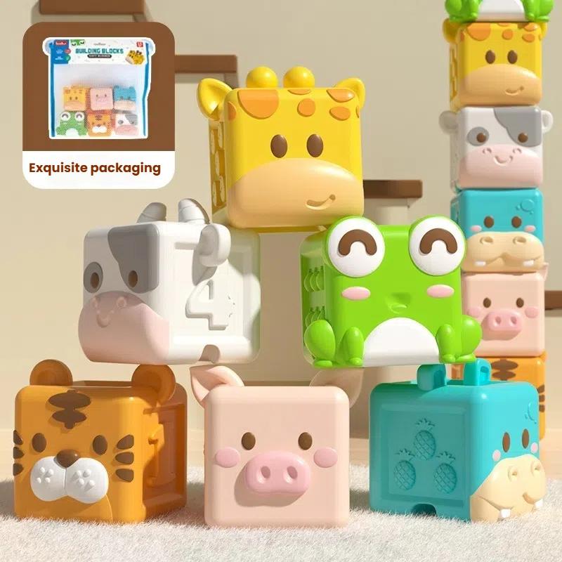 Toys Toys Toys Baby Bath Montessori Animal Cognitive Floating Water Soft Stacking Building Blocks Safe Teething Squeeze Sensory