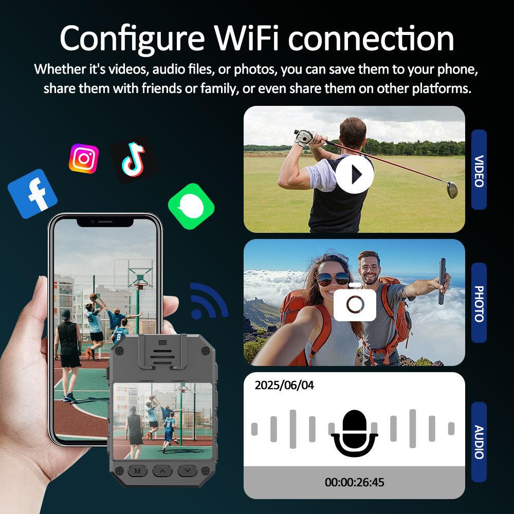 1080P Quad Dash Cam, 4-Channel Recording, WiFi, Phone Sync, Parking Monitor