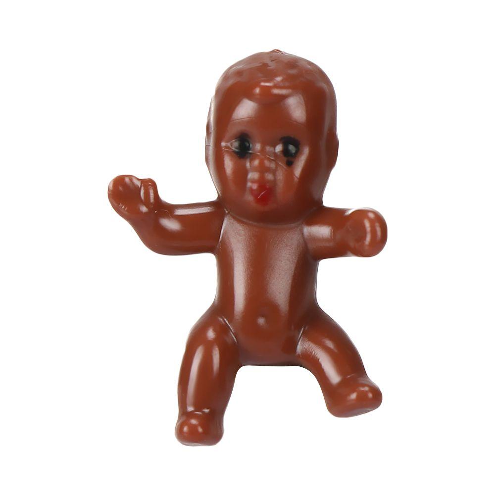 

10 шт. Сувениры Украшения для вечеринки Мини-пластиковые куколки Королевский пирог с куколками Куколки для детского праздника чёрный