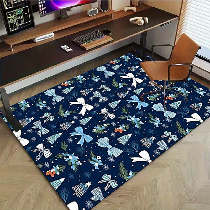 1PC Bowtie Christmas Extra Large Non Slip Floor carpet, Office, family, Studio Large Area Rug Indoor Rugs, Bold Statement Piece