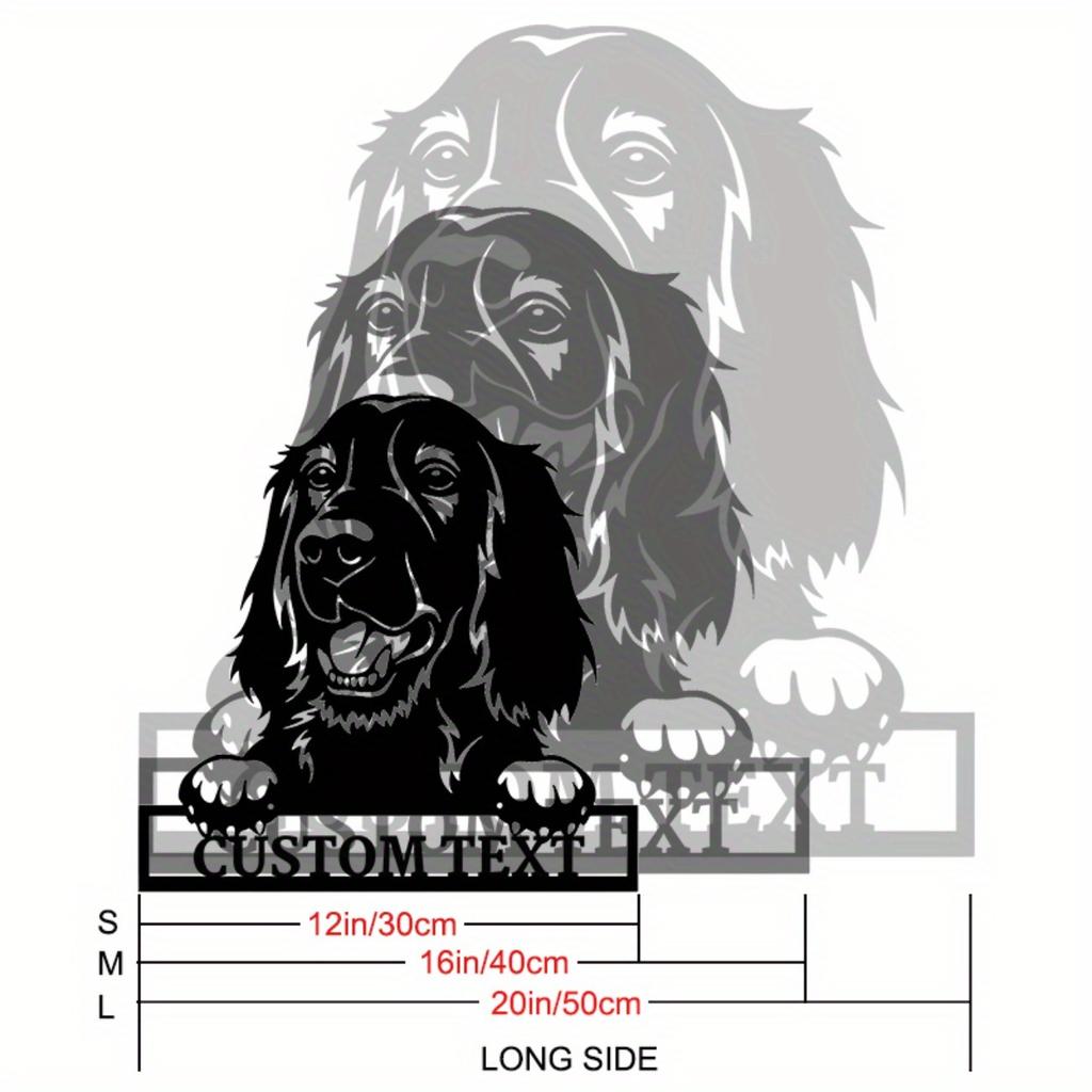 Maßgeschneidertes Irish Setter Hund Metall Wandkunst, Personalisierbares Namensschild für Tierliebhaber