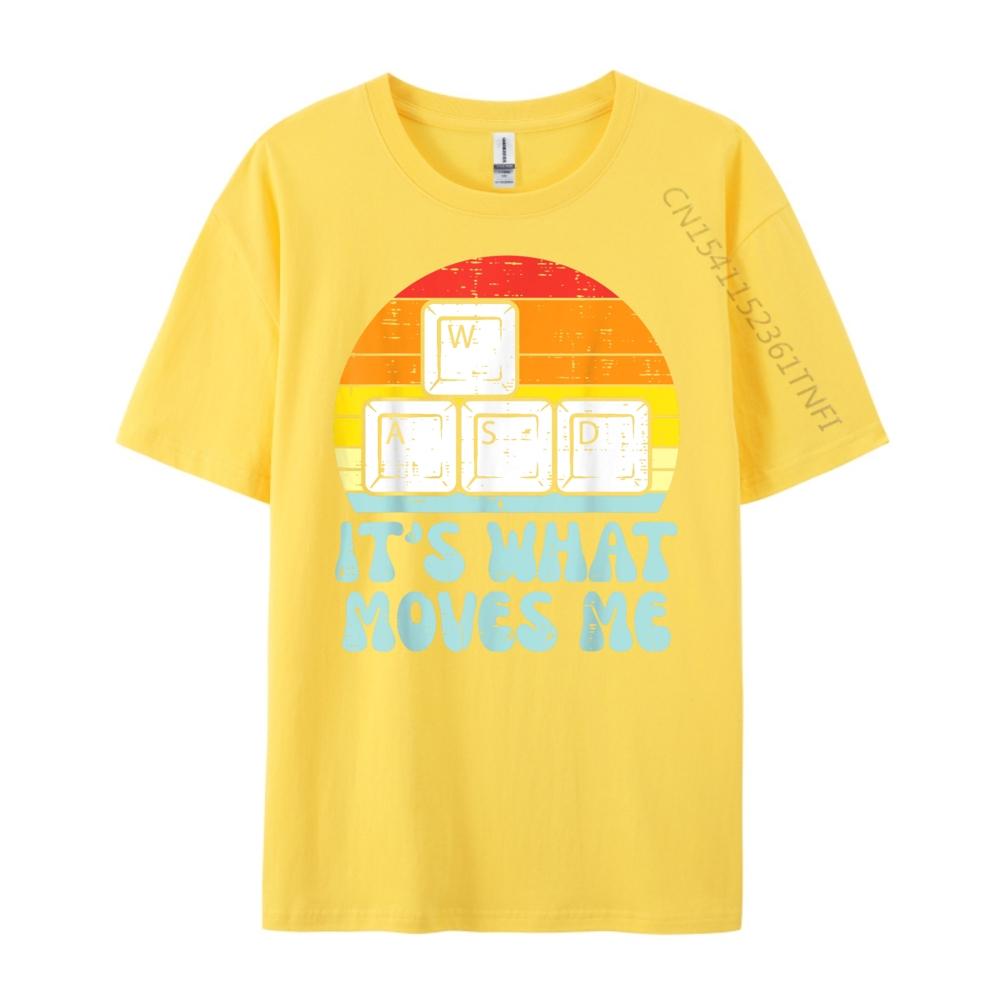 Wasd What Moves Me Pc Gaming Retro Gamer Men Boys Kids Teen Men Clothes Men Clothing Designer Oversized T Shirt