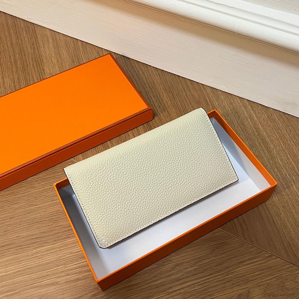 2025 New Genuine Leather Women Wallets Long Purse H Thread First Layer of Cowhide Wallet For Ladies Bifold Billfold