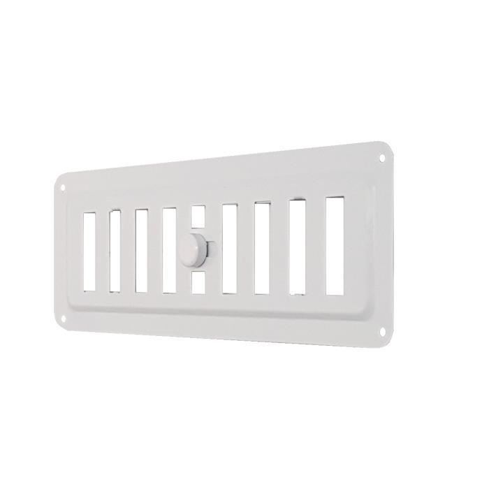 Grille De Ventilation - Co - Métal Ajustée - Acier Galvanisé - Revêtement En Poudre RAL9016 - Blanc