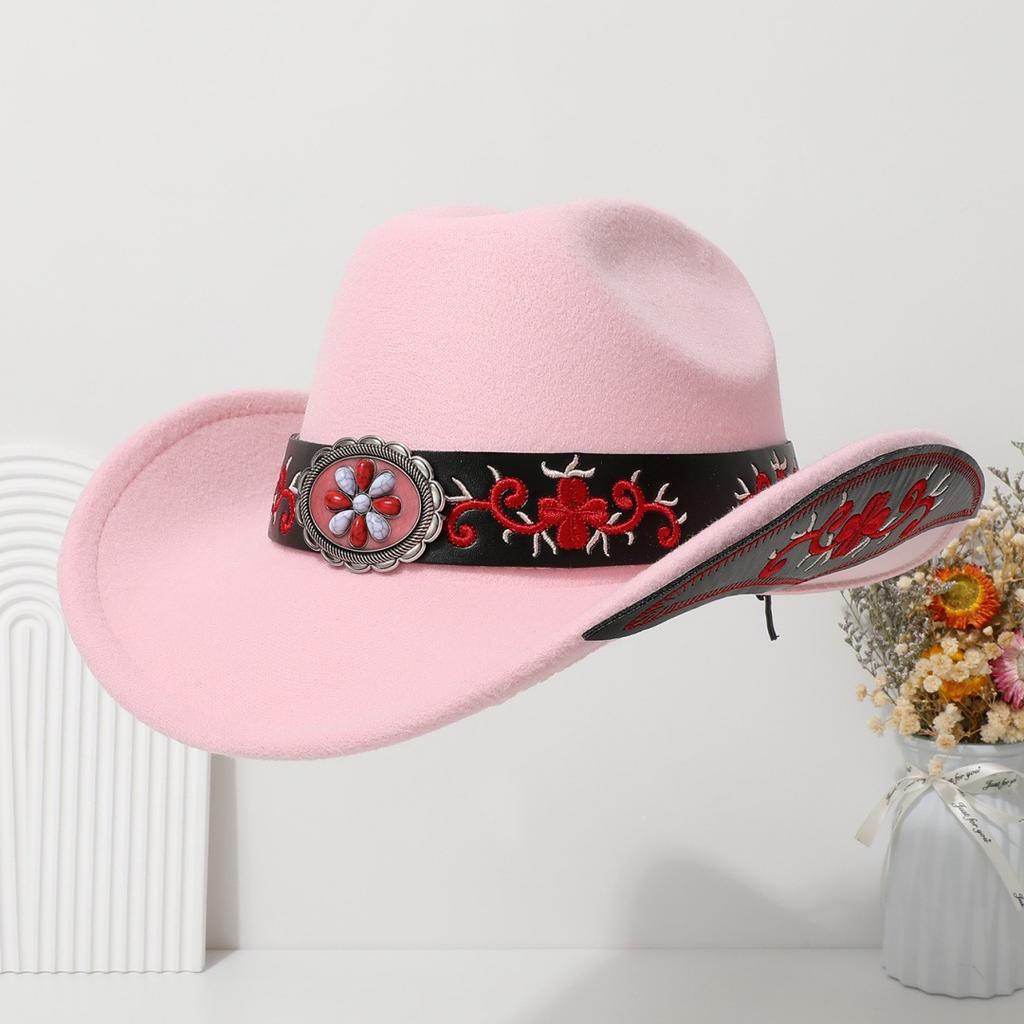 Vintage Wide-Brimmed Western Children's Cowboy Hat, Retro Ethnic Style Tibetan Fedora, European and American Jazz Hat