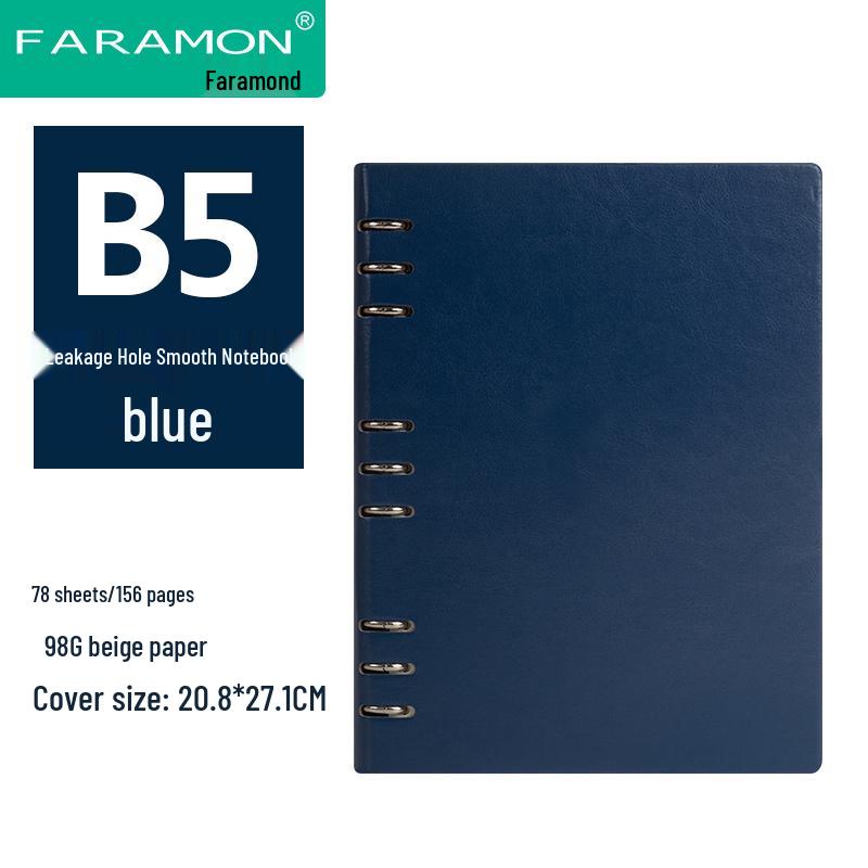 2024 A5 & B5 Loose-Leaf Business Notebook with Removable Ring Binder