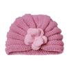 New autumn and winter baby fetal hat, children's three-dimensional flower warm hat, cute baby knitted hat