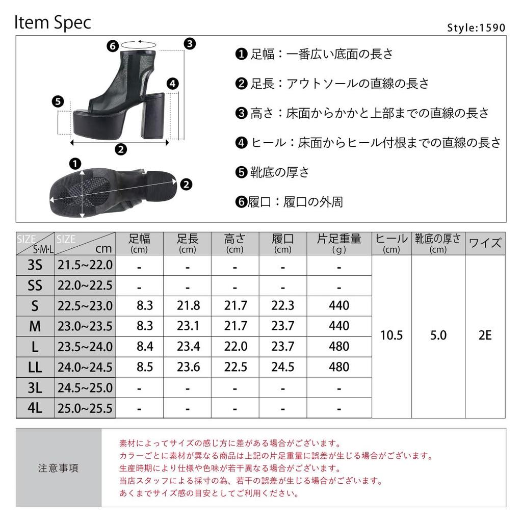 Love Hunter 1590 Damen Sandalen mit durchsichtigem Tüll und Plateauabsatz, 10,5 cm Absatz, eckige Zehenpartie, Schwarz, Klein, Größe 2E