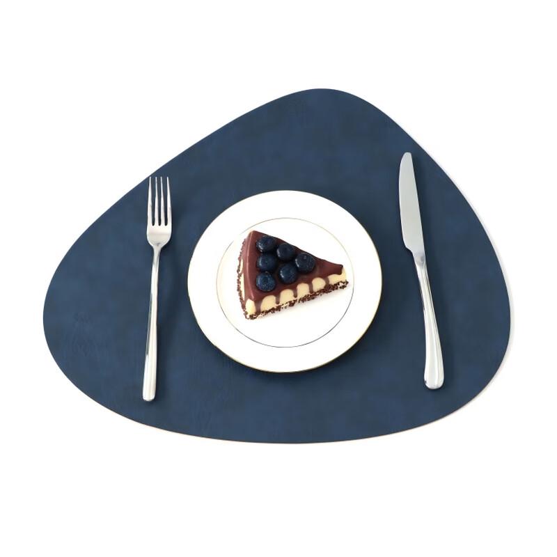 Drian Teardrop Leather Placemat & Coaster Set