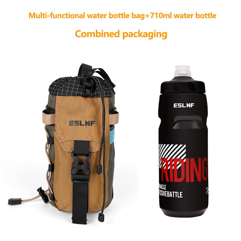 Retro Rainproof Bicycle Handlebar Bag Weather-Resistant Cycling Pouch for Road Mountain Bikes, Outdoor Bike Bottle Storage Bag