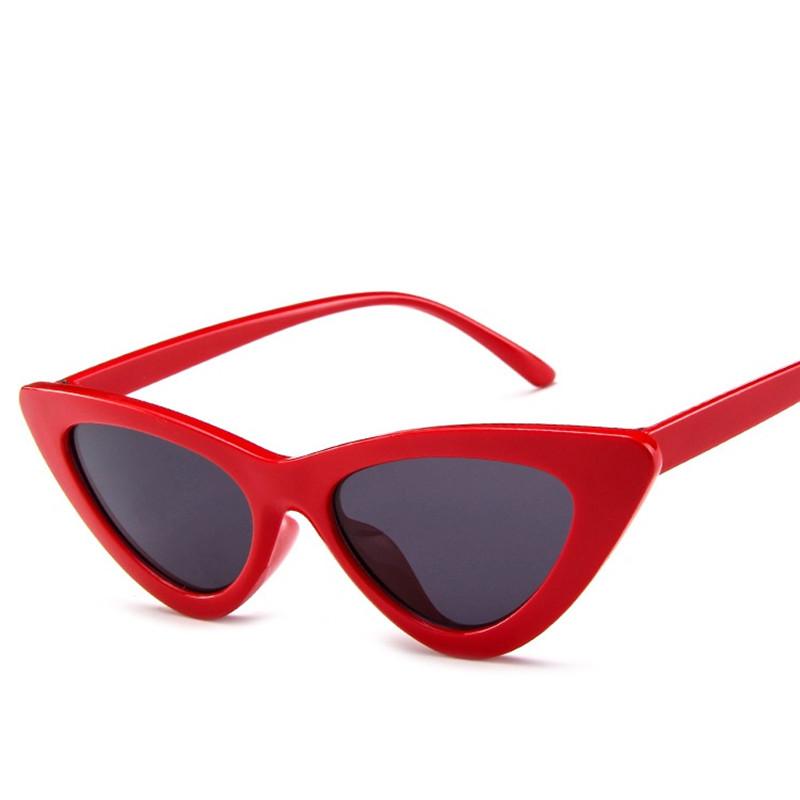 Stylishy Cat-Eye Sunglasses Women Classic Personalized Sunshade Classic Style Stylish Black Red Small Frame Triangle Female Gafas De Sol