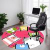 1pc Cat Family Office Round Area Rug, Indoor Mat Suitable ForOffice, Under Office Chairs Bedroom Living Room Home Decor, Room Deco 112